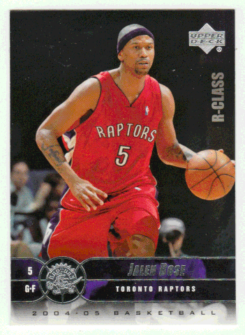 Jalen Rose - Toronto Raptors (NBA Basketball Card) 2004-05 Upper Deck R-Class # 84 Mint