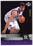 Kris Humphries RC - Utah Jazz (NBA Basketball Card) 2004-05 Upper Deck R-Class # 105 Mint