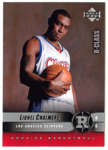 Lionel Chalmers RC - Los Angeles Clippers (NBA Basketball Card) 2004-05 Upper Deck R-Class # 123 Mint