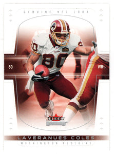 Laveranues Coles - Washington Redskins (NFL Football Card) 2004 Fleer Genuine # 60 Mint