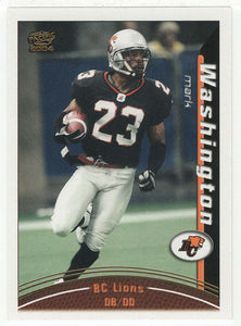 Mark Washington - British Columbia Lions (CFL Football Card) 2004 Pacific # 12 Mint