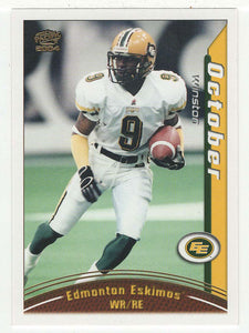 Winston October - Edmonton Eskimos (CFL Football Card) 2004 Pacific # 33 Mint