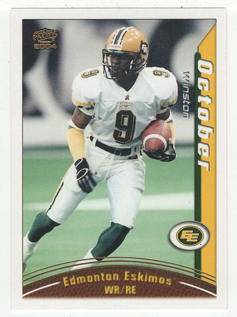 Winston October - Edmonton Eskimos (CFL Football Card) 2004 Pacific # 33 Mint