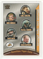 Hamilton Tiger-Cats Offensive Line (CFL Football Card) 2004 Pacific # 37 Mint
