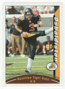 Paul Osbaldiston - Hamilton Tiger-Cats (CFL Football Card) 2004 Pacific # 45 Mint