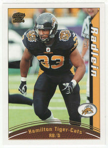 Julian Radlein - Hamilton Tiger-Cats (CFL Football Card) 2004 Pacific # 46 Mint