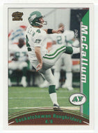 Paul McCallum - Saskatchewan Roughriders (CFL Football Card) 2004 Pacific # 81 Mint