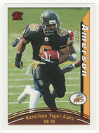 Archie Amerson - Hamilton Tiger-Cats (CFL Football Card) 2004 Pacific RED # 39 Mint