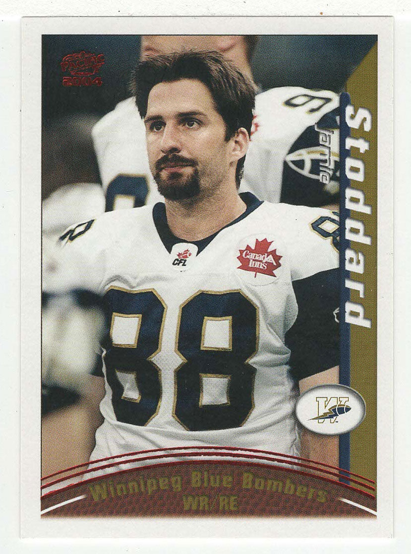 Jamie Stoddard - Winnipeg Blue Bombers (CFL Football Card) 2004 Pacific RED # 108 Mint