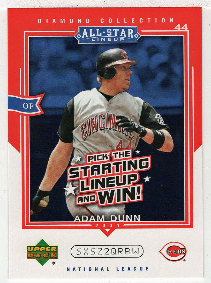 Adam Dunn - Cincinnati Reds (MLB Baseball Card) 2004 Upper Deck Diamon –  PictureYourDreams