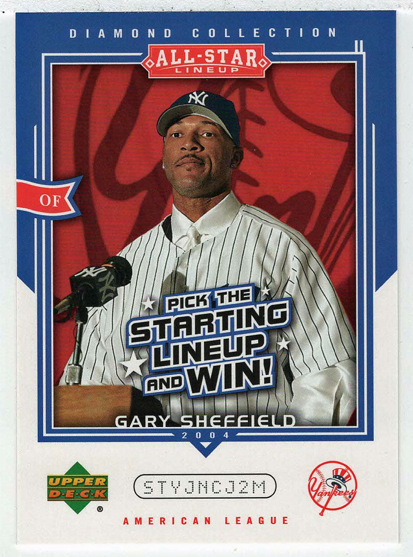 Gary Sheffield New York Yankees (MLB Baseball Card) 2004 Upper Deck Diamond All-Star Promo AS-GS Mint