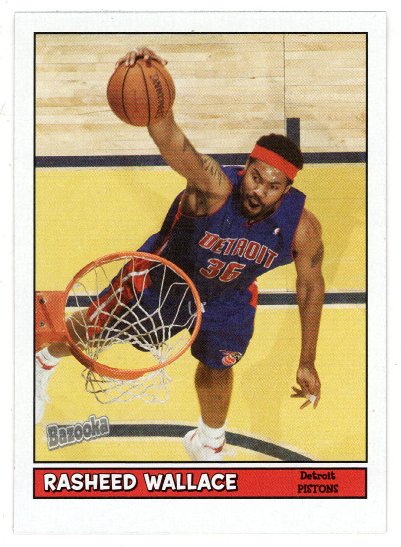 Rasheed Wallace - Detroit Pistons (NBA Basketball Card) 2005-06 Topps Bazooka # 16 Mint