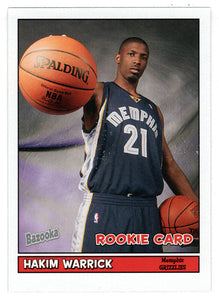 Hakim Warrick RC - Memphis Grizzlies (NBA Basketball Card) 2005-06 Topps Bazooka # 175 Mint