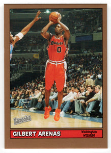 Gilbert Arenas - Washington Wizards - GOLD (NBA Basketball Card) 2005-06 Topps Bazooka # 1 Mint