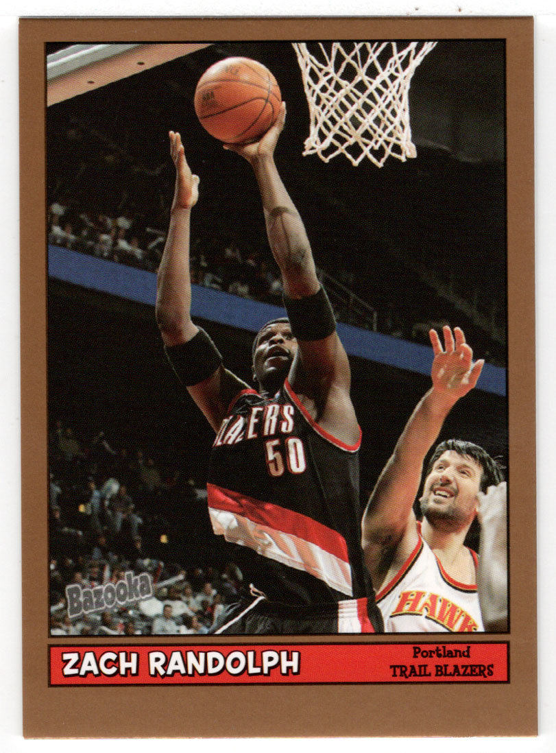 Zach Randolph - Portland Trail Blazers - GOLD (NBA Basketball Card) 2005-06 Topps Bazooka # 38 Mint