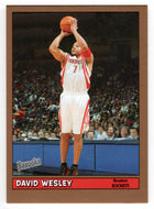 David Wesley - Houston Rockets - GOLD (NBA Basketball Card) 2005-06 Topps Bazooka # 117 Mint