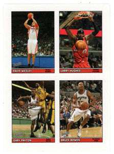 David Wesley - Larry Hughes - Gary Payton - Bruce Bowen - STICKERS (NBA Basketball Card) 2005-06 Topps Bazooka # 26 Mint