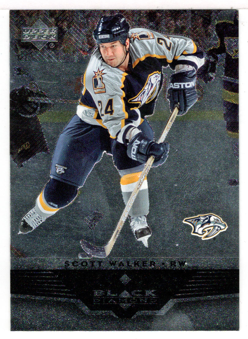 Scott Walker - Nashville Predators (NHL Hockey Card) 2005-06 Upper Deck Black Diamond # 50 Mint