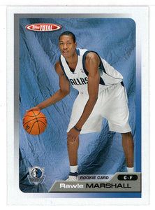 Rawle Marshall RC - Dallas Mavericks (NBA Basketball Card) 2005-06 Topps Total # 286 Mint