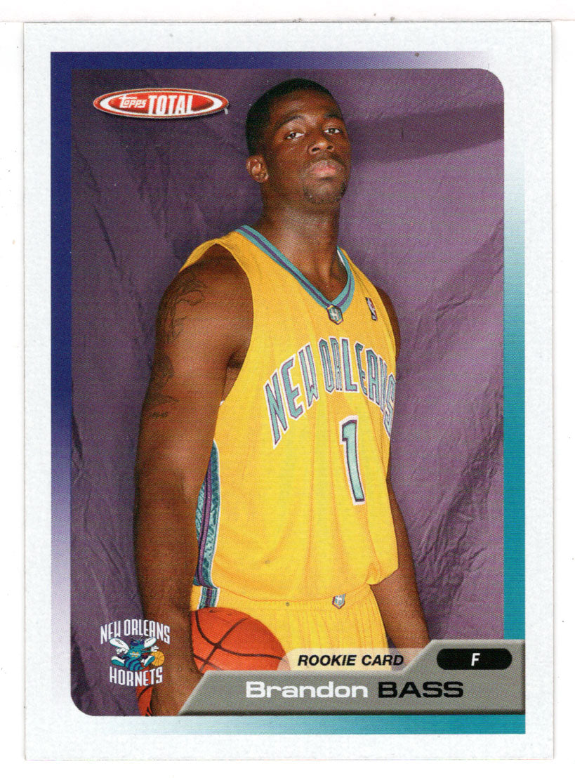 Brandon Bass RC - New Orleans Hornets (NBA Basketball Card) 2005-06 Topps Total # 331 Mint