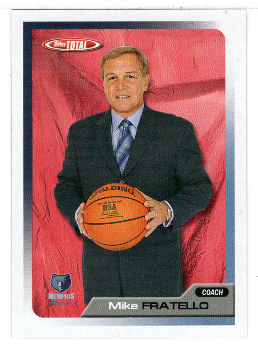 Mike Fratello - Memphis Grizzlies (NBA Basketball Card) 2005-06 Topps Total # 387 Mint
