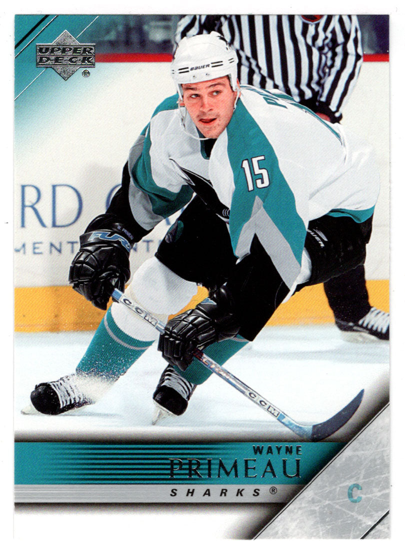 Wayne Primeau - San Jose Sharks (NHL Hockey Card) 2005-06 Upper Deck # 162 Mint