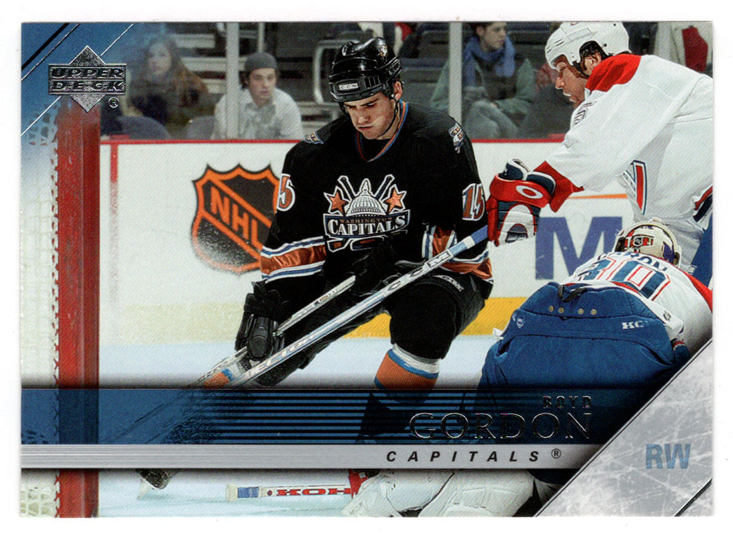 Boyd Gordon - Washington Capitals (NHL Hockey Card) 2005-06 Upper Deck # 198 Mint