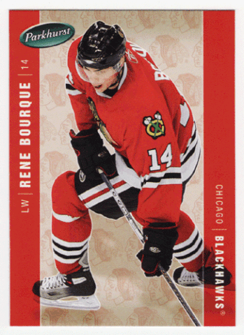 Rene Bourque RC - Chicago Blackhawks (NHL Hockey Card) 2005-06 Parkhurst # 110 Mint