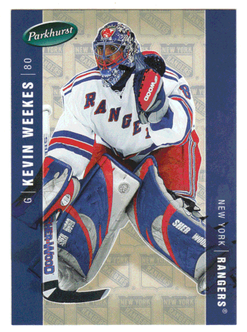 Kevin Weekes - New York Rangers (NHL Hockey Card) 2005-06 Parkhurst # 321 Mint