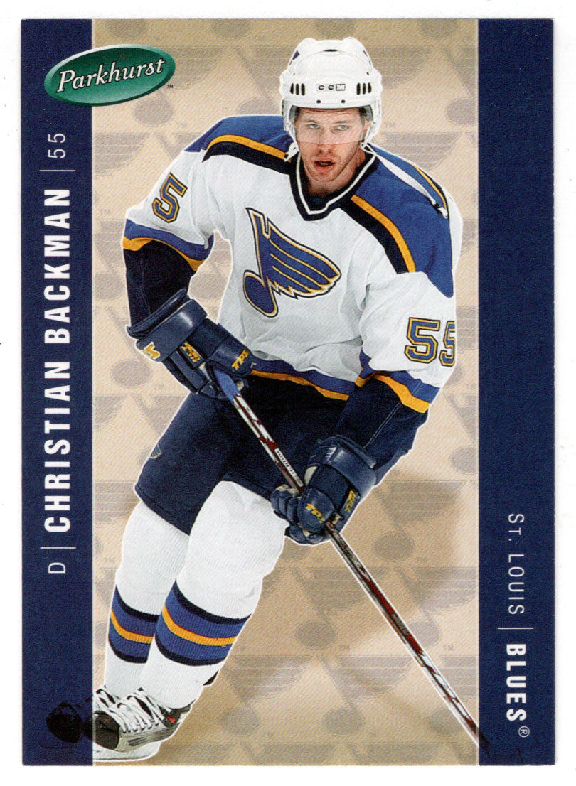 Christian Backman - St. Louis Blues (NHL Hockey Card) 2005-06 Parkhurst # 423 Mint