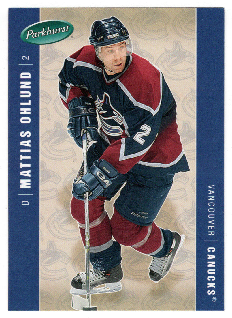 Mattias Ohlund - Vancouver Canucks (NHL Hockey Card) 2005-06 Parkhurst # 475 Mint