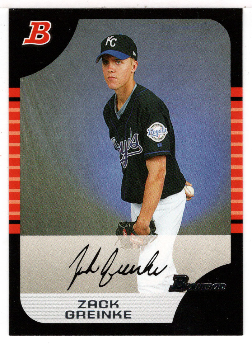Zack Greinke - Kansas City Royals (MLB Baseball Card) 2005 Bowman # 97 Mint