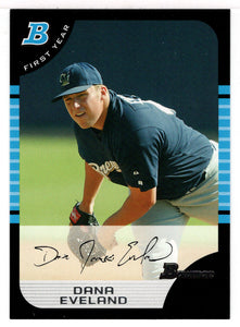 Dana Eveland RC - Milwaukee Brewers (MLB Baseball Card) 2005 Bowman # 211 Mint
