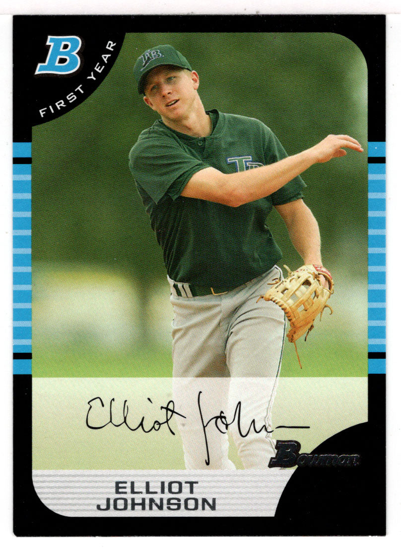 Elliot Johnson RC - Tampa Bay Devil Rays (MLB Baseball Card) 2005 Bowman # 215 Mint