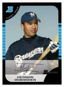 Hernan Iribarren RC - Milwaukee Brewers (MLB Baseball Card) 2005 Bowman # 248 Mint