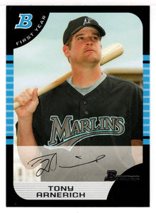 Tony Arnerich RC - Florida Marlins (MLB Baseball Card) 2005 Bowman # 250 Mint