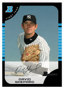 David Shepard RC - New York Yankees (MLB Baseball Card) 2005 Bowman # 263 Mint