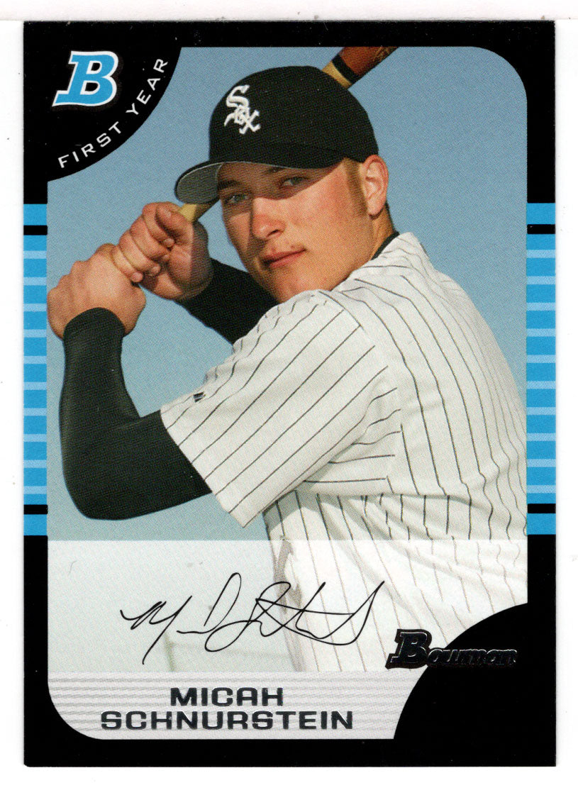 Micah Schnurstein RC - Chicago White Sox (MLB Baseball Card) 2005 Bowman # 289 Mint