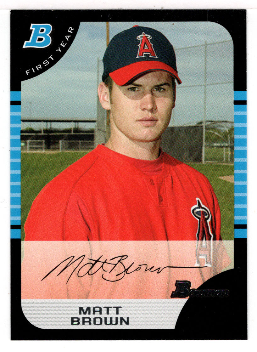 Matt Brown RC - Los Angeles Angels (MLB Baseball Card) 2005 Bowman # 302 Mint