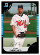 David Gassner RC - Minnesota Twins (MLB Baseball Card) 2005 Bowman # 310 Mint