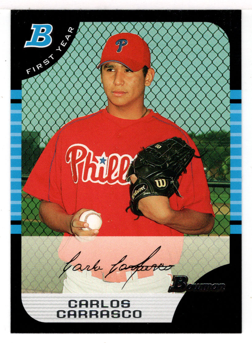 Carlos Carrasco RC - Philadelphia Phillies (MLB Baseball Card) 2005 Bowman # 313 Mint