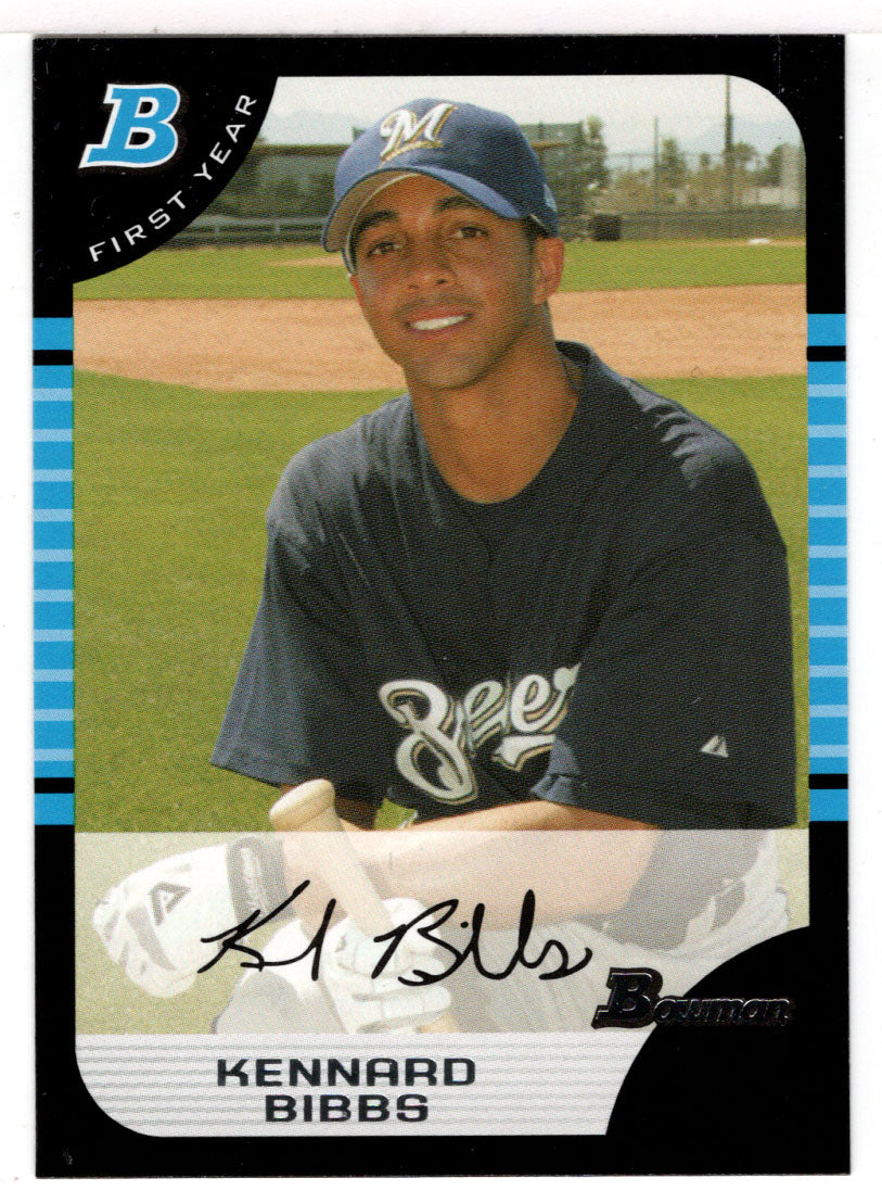 Kennard Bibbs RC - Milwaukee Brewers (MLB Baseball Card) 2005 Bowman # 329 Mint