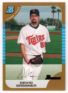 David Gassner - Minnesota Twins (MLB Baseball Card) 2005 Bowman GOLD # 310 Mint