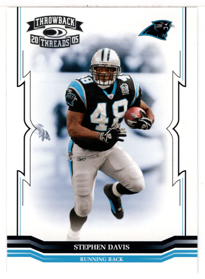 Stephen Davis - Carolina Panthers (NFL Football Card) 2005 Donruss Throwback Threads # 23 Mint