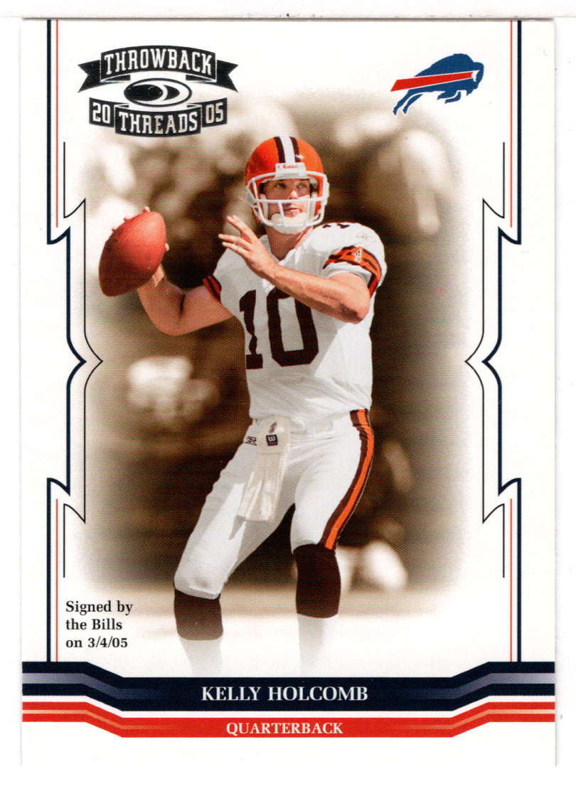 Kelly Holcomb - Buffalo Bills (NFL Football Card) 2005 Donruss Throwback Threads # 34 Mint