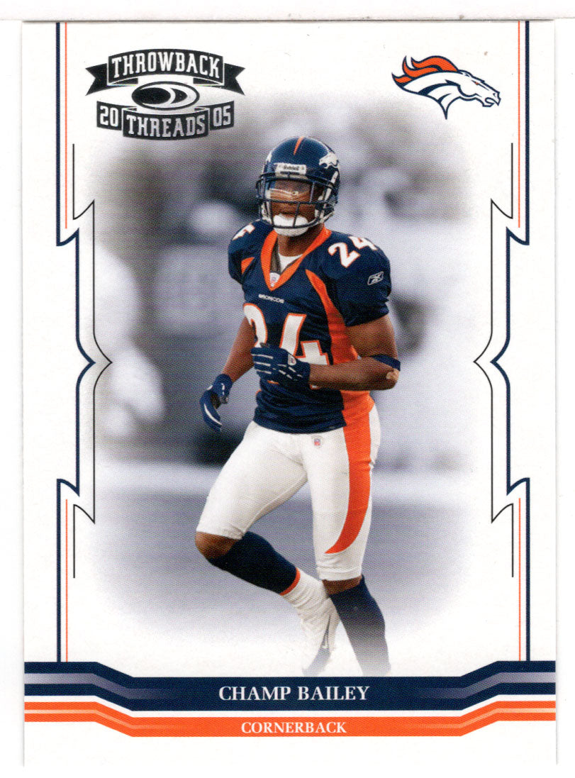 Champ Bailey - Denver Broncos (NFL Football Card) 2005 Donruss Throwback Threads # 46 Mint