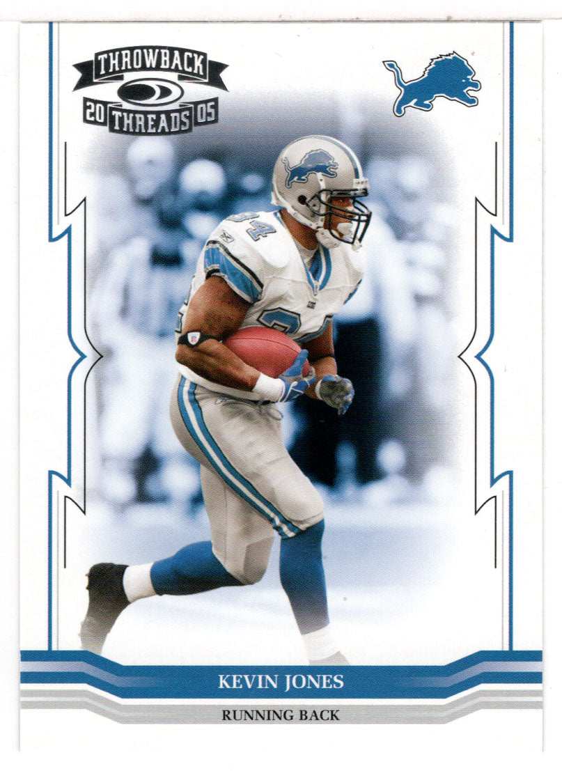 Kevin Jones - Detroit Lions (NFL Football Card) 2005 Donruss Throwback Threads # 52 Mint