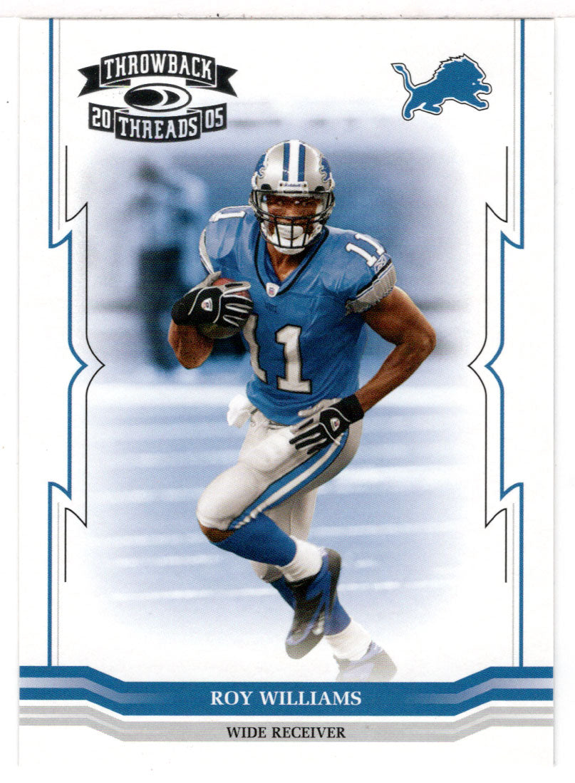 Roy Williams - Detroit Lions (NFL Football Card) 2005 Donruss Throwback Threads # 53 Mint