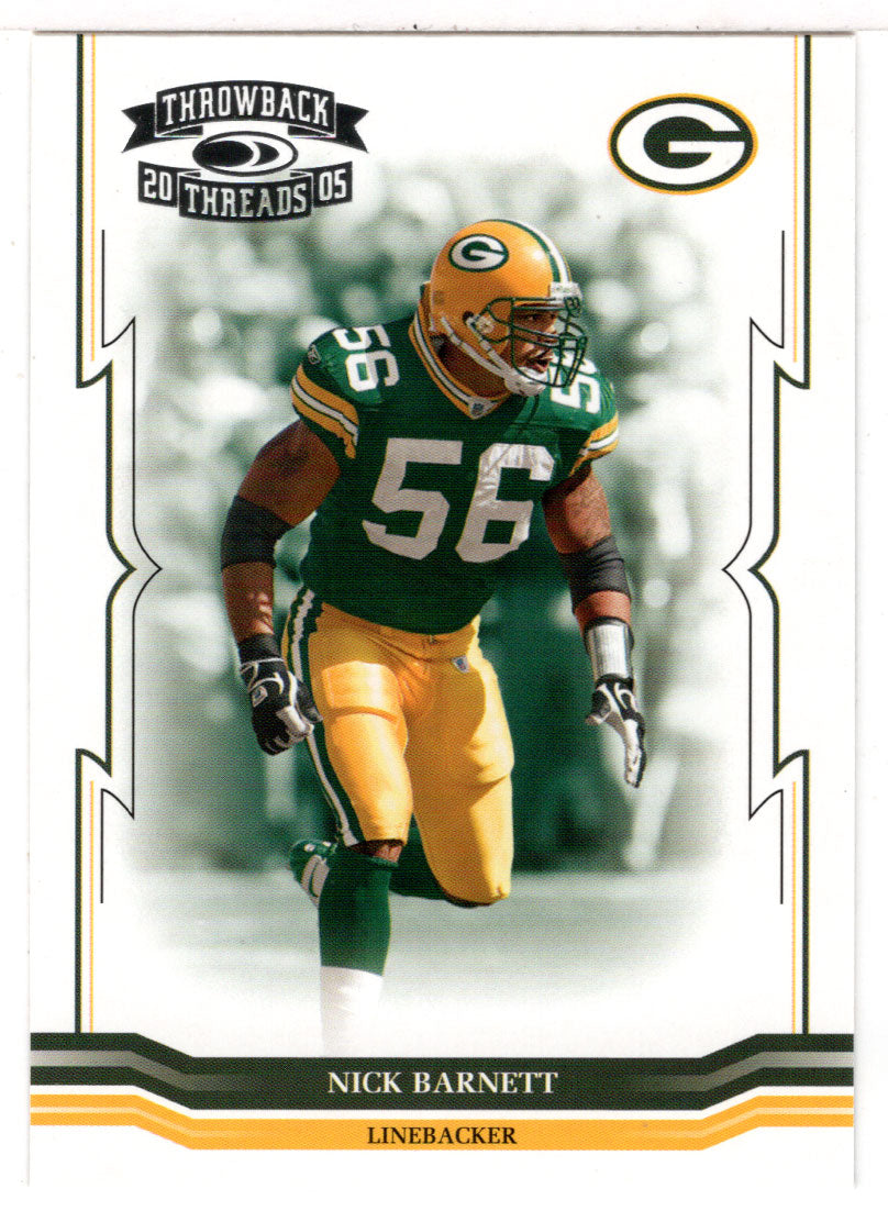 Nick Barnett - Green Bay Packers (NFL Football Card) 2005 Donruss Throwback Threads # 57 Mint