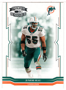 Junior Seau - Miami Dolphins (NFL Football Card) 2005 Donruss Throwback Threads # 77 Mint